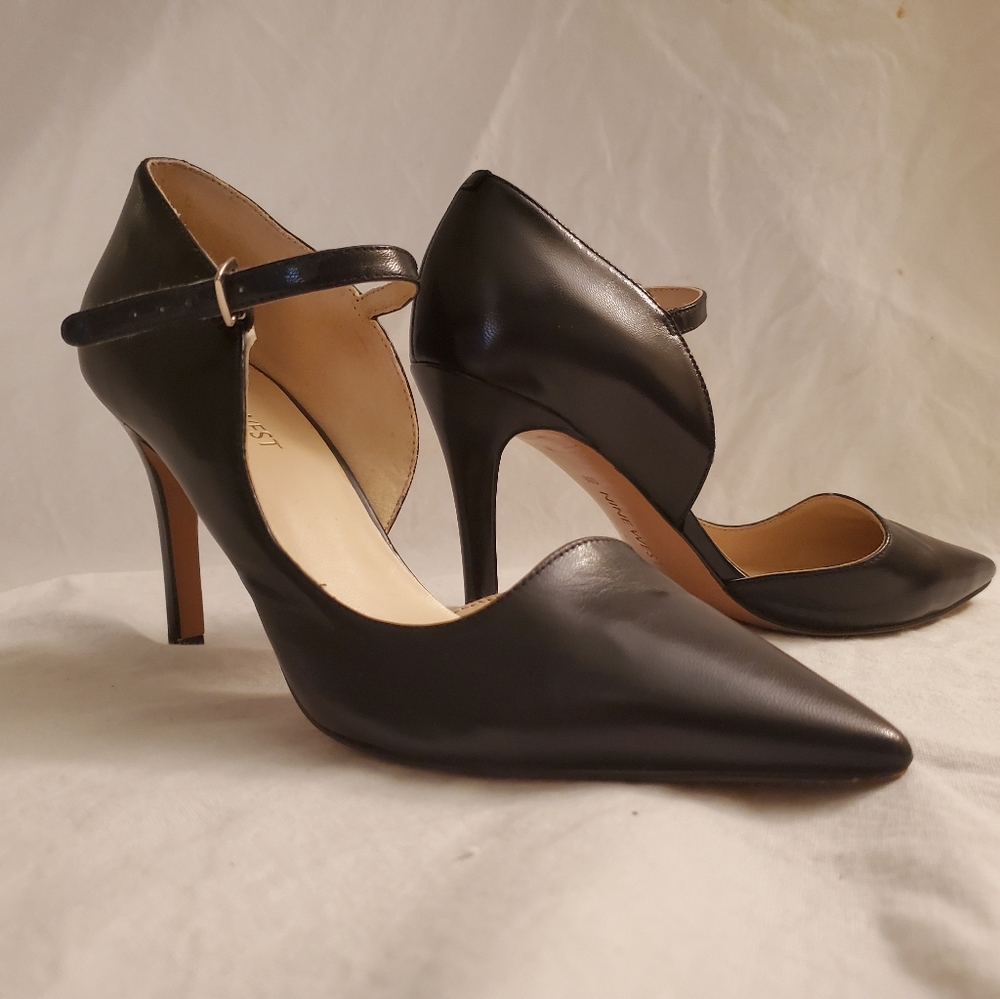 Nine West Black Strappy High Heels